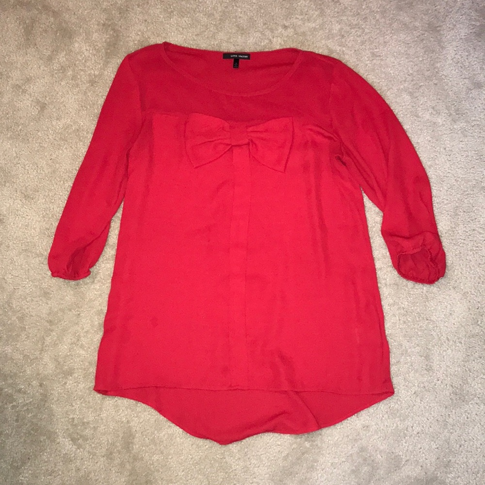 blouse with bow
